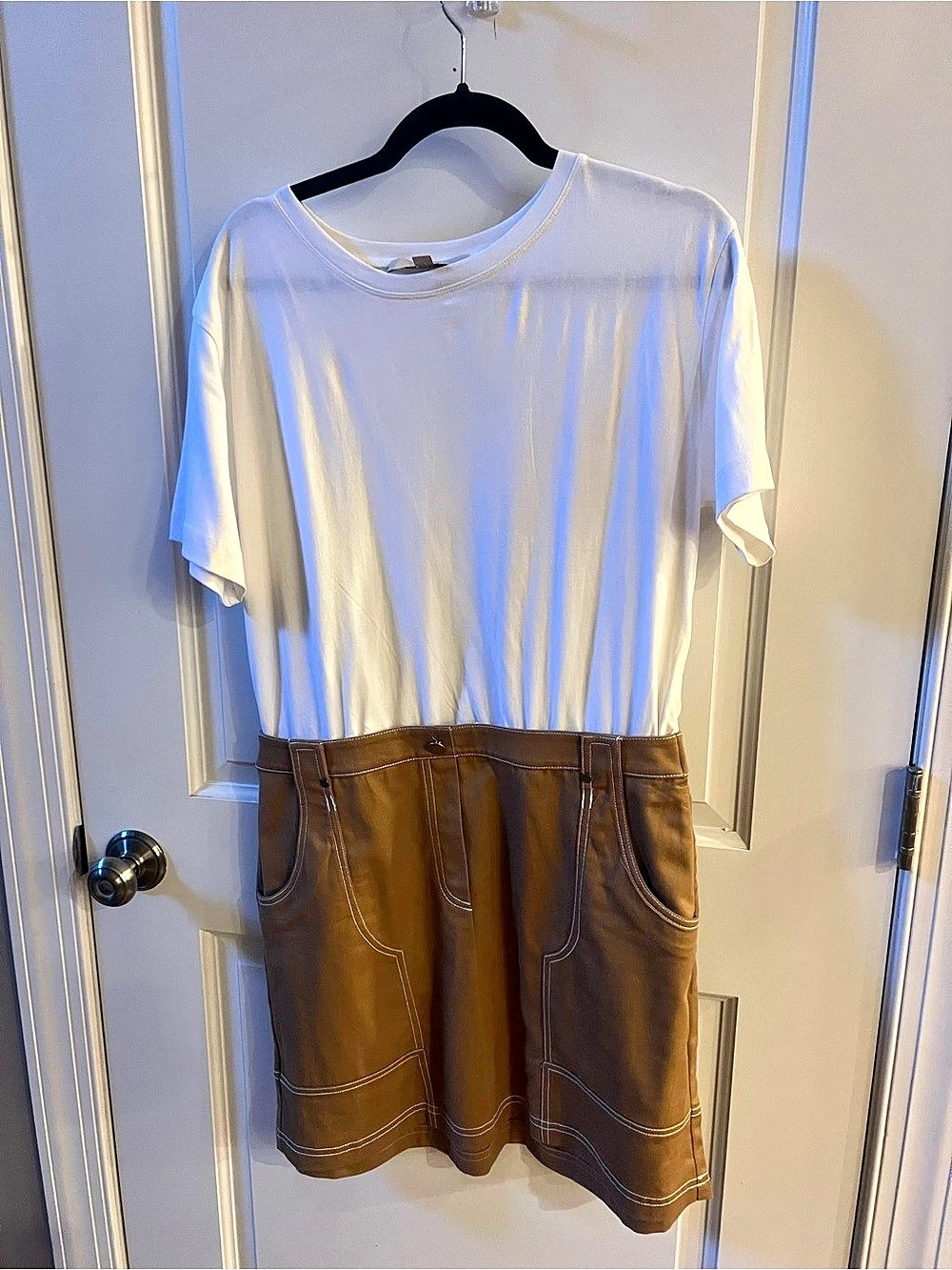 LOFT Dress Short Sleeve Top khaki skirt  10 NWT